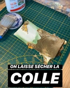 marque-tables aquarelle et feuilles d'or (11)