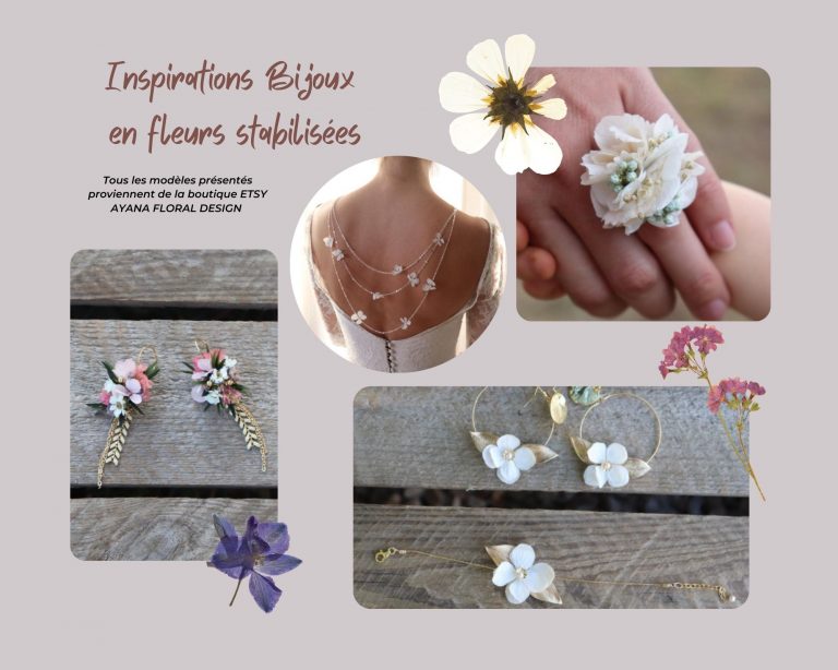 Inspirations Bijoux en fleurs stabilisées